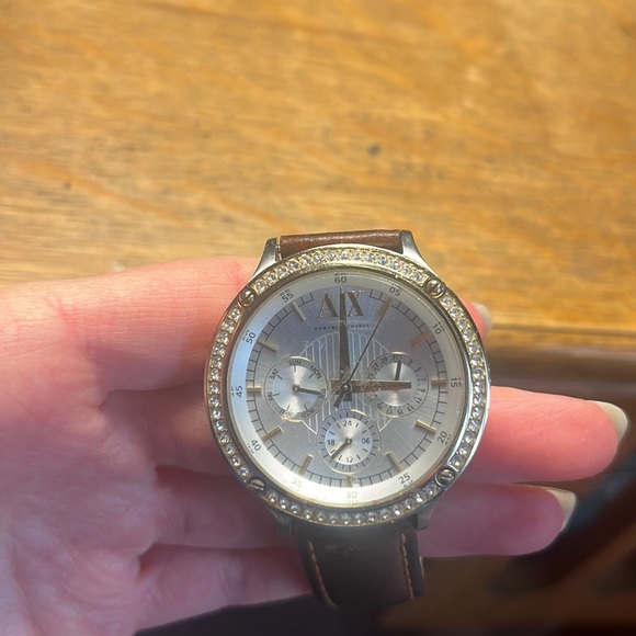 Armani exchange brown leather watch - Picture 3 of 7